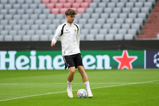 Villads Nielsen, FK Bodo Glimt, September 2, during training, GER, final training session and press conference, FK Bodo Glimt, soccer, UEFA Champions League, Matchday 1, group stage, 2026–2027 season, September 9, 2026, GER, final training session and press conference, FK Bodo Glimt, soccer, UEFA Champions League, Matchday 1, group stage, 2026–2027 season, September 9, 2026, Munich Copyright: xEibner-Pressefoto JennixMaulx EP_JML