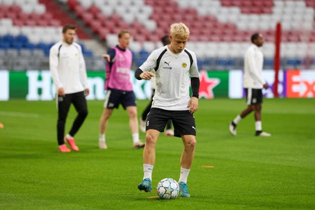 Sondre Auklend, FK Bodo Glimt, September 8, during training, GER, final training session and press conference, FK Bodo Glimt, soccer, UEFA Champions League, Matchday 1, group stage, 2026–2027 season, September 9, 2026, GER, final training session and press conference, FK Bodo Glimt, soccer, UEFA Champions League, Matchday 1, group stage, 2026–2027 season, September 9, 2026, Munich Copyright: xEibner-Pressefoto JennixMaulx EP_JML