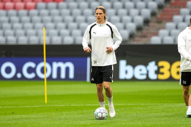 Ulrik Saltnes, FK Bodo Glimt, age 14, at practice, GER, final practice and press conference, FK Bodo Glimt, soccer, UEFA Champions League, Matchday 1, group stage, 2026–2027 season, September 9, 2026, GER, Final training session and press conference, FK Bodo Glimt, soccer, UEFA Champions League, Matchday 1, group stage, 2026–2027 season, September 9, 2026, Munich Copyright: xEibner-Pressefoto JennixMaulx EP_JML
