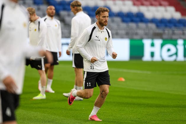 Ole Didrik Blomberg, FK Bodo Glimt, 11 at practice, GER, final practice and press conference, FK Bodo Glimt, soccer, UEFA Champions League, Matchday 1, group stage, 2026–2027 season, September 9, 2026, GER, final training session and press conference, FK Bodo Glimt, soccer, UEFA Champions League, Matchday 1, group stage, 2026–2027 season, September 9, 2026, Munich Copyright: xEibner-Pressefoto JennixMaulx EP_JML