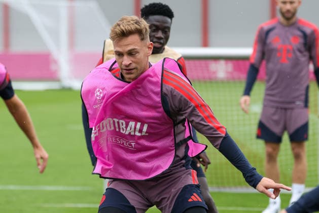 Joshua Kimmich, FC Bayern Munich, No. 06 at practice, GER, final practice, FC Bayern Munich, soccer, UEFA Champions League, Matchday 1, group stage, 2026–2027 season, September 9, 2026, GER, final training session, FC Bayern Munich, soccer, UEFA Champions League, Matchday 1, league phase, 2026–2027 season, September 9, 2026, Munich Copyright: xEibner-Pressefoto JennixMaulx EP_JML