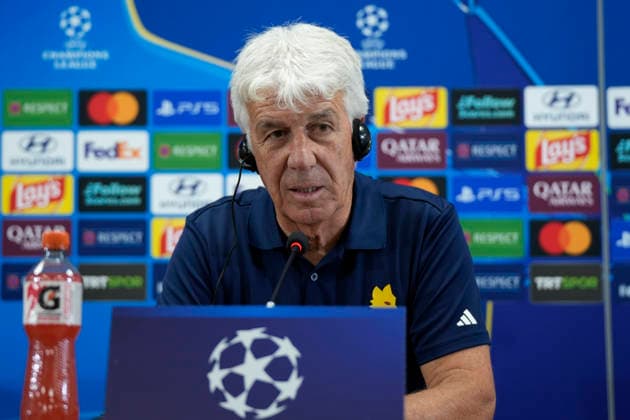 September 9, 2026, Kadikoy, Istanbul, Turkey: AS Roma coach Gian Piero Gasperini holds a press conference, PK, Pressekonferenz before a training session at Sukru Saracoglu Stadium in Istanbul, Turkey, on September 9, 2026, on the eve of the UEFA Champions League first round, football match against Fenerbahce. Kadikoy Turkey - ZUMAu194 20260909_zip_u194_011 Copyright: xTolgaxUluturkx