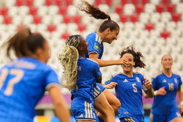 FIFA U-20 Women s World Cup Poland 2026 - Italy vs New Zealand in Lodz, Poland Rosanna VENTRIGLIA (C) of Italy celebrates a goal during the FIFA U-20 Women s World Cup Poland 2026 match between Italy and New Zealand at Stadion Miejski LKS Lodz. Copyright: xx