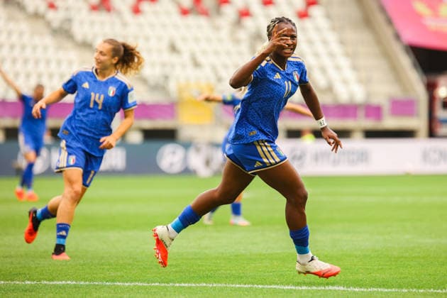 FIFA U-20 Women s World Cup Poland 2026 - Italy vs New Zealand in Lodz, Poland Karen APPIAH of Italy celebrates a goal during the FIFA U-20 Women s World Cup Poland 2026 match between Italy and New Zealand at Stadion Miejski LKS Lodz. Copyright: xx