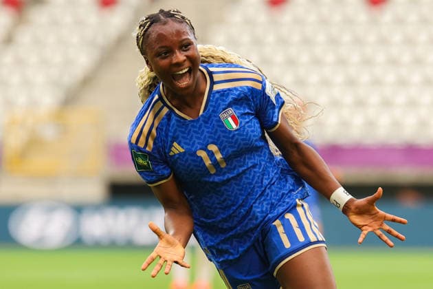 FIFA U-20 Women s World Cup Poland 2026 - Italy vs New Zealand in Lodz, Poland Karen APPIAH of Italy celebrates a goal during the FIFA U-20 Women s World Cup Poland 2026 match between Italy and New Zealand at Stadion Miejski LKS Lodz. Copyright: xx
