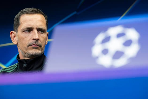 Head coach Dino Toppmuller at the press conference, PK, Pressekonferenz of the RC Lens team prior to the UEFA Champions League opening round match: SK Slavia Praha vs RC Lens, in Prague, Czech Republic, on September 9, 2026. (CTKxPhoto MichalxKamaryt) CTKPhotoP2026090907699  CTKPhotoP2026090907699