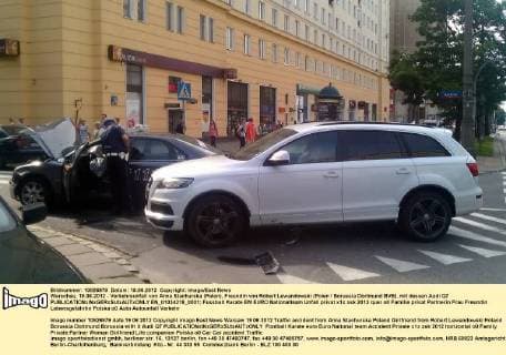 Football, EURO 2012, Eduard Lewandowski's girlfriend Anna Stachurska had an accident