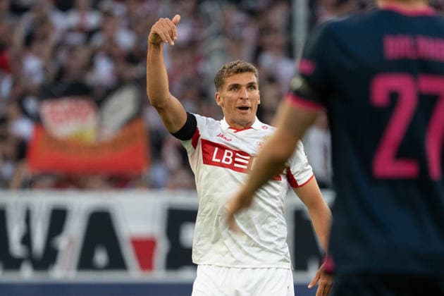 Grischa Prömel, VfB Stuttgart, 21, gesture, body language, GER, VfB Stuttgart vs. Viking FK Stavanger, soccer, UEFA Champions League, Matchday 1, 2026–2027 season, September 9, 2026, GER, VfB Stuttgart vs. Viking FK Stavanger, soccer, UEFA Champions League, Matchday 1, 2026–2027 season, September 9, 2026, Stuttgart Copyright: xEibner-Pressefoto EdwardxCheungx EP_ECG