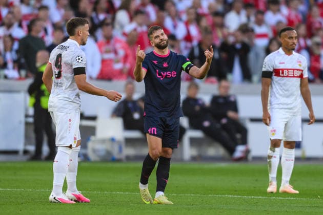 September 9, 2009: Zlatko Tripic of Viking looks dejected after the 2–1 score during the UEFA Champions League soccer match between VfB Stuttgart and Viking on September 9, 2026 in Stuttgart. Photo by Marius Simensen, BILDBYRAN COP 238 MM0072 bbeng football soccer UEFA Champions League Viking VfB Stuttgart dejected  Copyright: MARIUSxSIMENSEN BB260909BB591