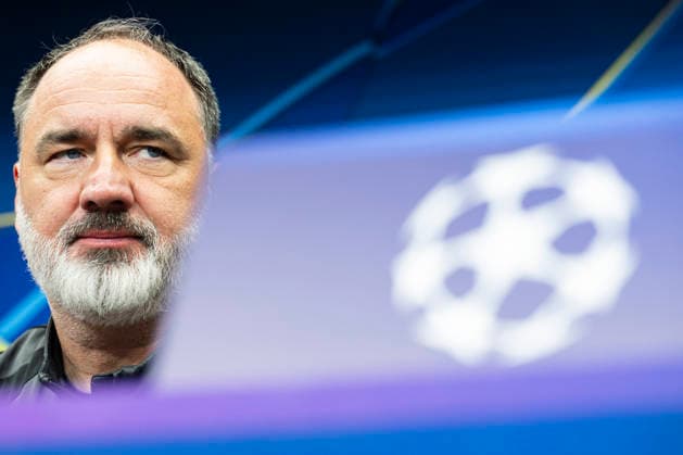 Head coach Jindrich Trpisovsky at the press conference, PK, Pressekonferenz of the SK Slavia Praha team prior to the UEFA Champions League opening round match: SK Slavia Praha vs RC Lens, in Prague, Czech Republic, on September 9, 2026. (CTKxPhoto MichalxKamaryt) CTKPhotoP2026090908030  CTKPhotoP2026090908030