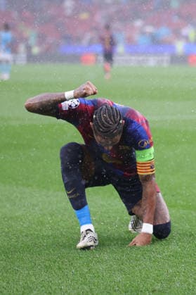 September 9, 2026, Barcelona, Barcelona, Spain: Raphinha Dias Belloli of FC Barcelona, Barca celebrates after scoring his team s first goal during the UEFA Champions League 2026 27 League Phase MD1, football match played between FC Barcelona and Feyenoord at Spotify Camp Nou Stadium on September 09, 2026 in Barcelona, Spain. FC Barcelona V Feyenoord - UEFA Champions League 2026 27 League Phase MD1  - ZUMAa181 20260909_zaa_a181_090 Copyright: xJavierxBorregox