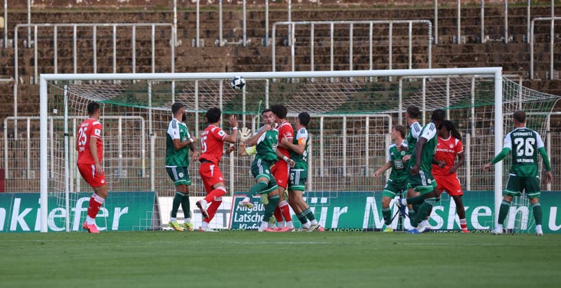 September 9, 2026, Soccer, Men s, Regionalliga Southwest, 2026–2027 Season, FC 08 Homburg 1, FC Kaiserslautern II 1; Dion Hofmeister scores the goal to make it 0–1 for FC Kaiserslautern II at Homburg’s Waldstadion in Saarland, Germany Copyright: xFabianxKleerx