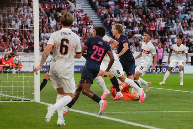 Pictured: Ermedin Demirovic s goal to make it 1–0 for VfB Stuttgart, September 9, 2026, VfB Stuttgart vs. Viking FK, UEFA Champions League, Matchday 1, Germany, Stuttgart, MHP Arena, DFL REGULATIONS PROHIBIT ANY USE OF PHOTOGRAPHS AS IMAGE SEQUENCES AND OR QUASI-VIDEO Copyright: HMBxMedia xJulienxBecker