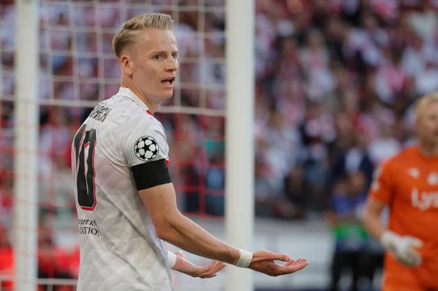 Pictured: Chris Fuehrich of VfB Stuttgart looks surprised, September 10, 2026, VfB Stuttgart vs. Viking FK, UEFA Champions League, Matchday 1, Germany, Stuttgart, MHP Arena, DFL regulations prohibit any use of photographs as image sequences and or quasi-video Copyright: HMBxMedia xJulienxBecker