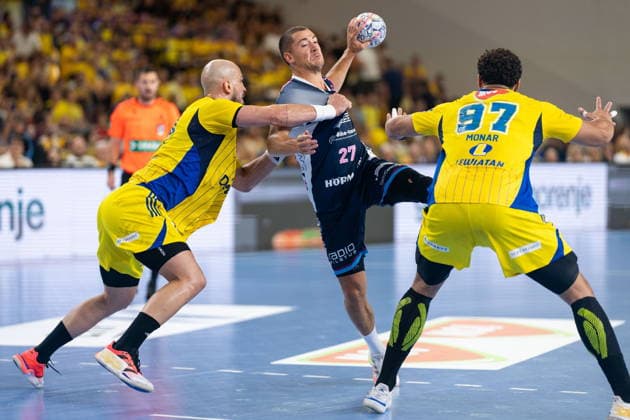 Kielce 09.09.2026. Handball EHF Champions League season 2026 2027 round 1 match between Industria Kielce and HC Kriens-Luzern in Kielce, Poland --- Pilka reczna EHF Liga Mistrzow sezon 2026 2027 kolejka 1 mecz : Industria Kielce - HC Kriens-Luzern Persons Shown : Jerome Muller Photo by Igor Jakubowski Arena Akcji NEWSPIX.PL --- newspix.pl 