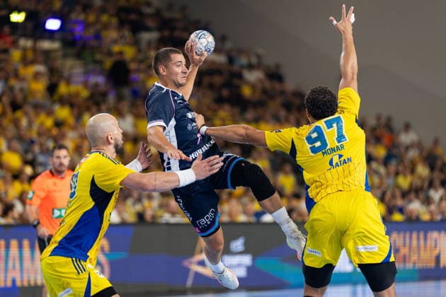 Kielce 09.09.2026. Handball EHF Champions League season 2026 2027 round 1 match between Industria Kielce and HC Kriens-Luzern in Kielce, Poland --- Pilka reczna EHF Liga Mistrzow sezon 2026 2027 kolejka 1 mecz : Industria Kielce - HC Kriens-Luzern Persons Shown : Jerome Muller Photo by Igor Jakubowski Arena Akcji NEWSPIX.PL --- newspix.pl 