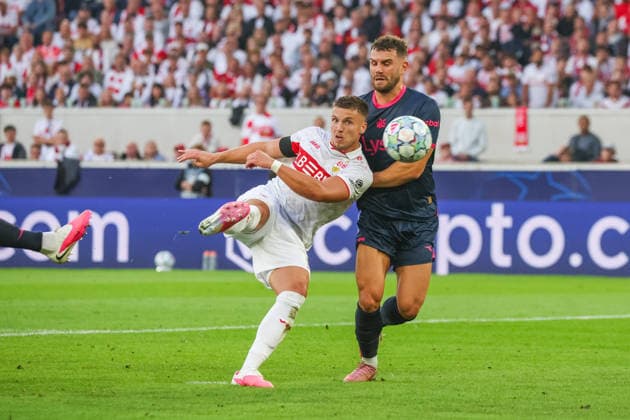 09 09 26 VfB Stuttgart vs. Viking Stavanger, Germany, Stuttgart, 09 09 2026, Soccer, UEFA Champions League, 2026–2027 season, VfB Stuttgart vs. Viking Stavanger, Ermedin Demirovic, VfB Stuttgart, Goal 3–1, Demirovic