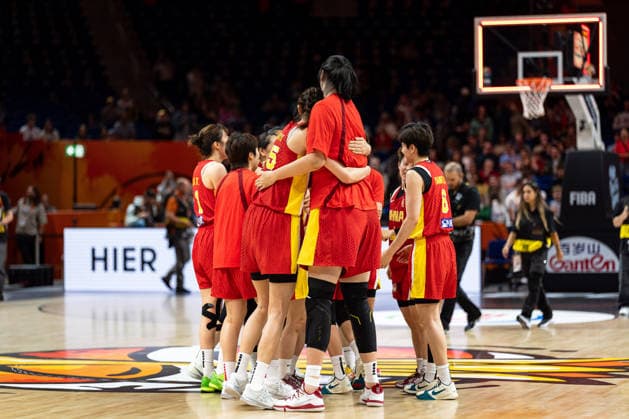 Chinese team celebrates after winning the game, Xu Han (China, 15), Ziyu Zhang (China, 19), GER, Puerto Rico vs. China, basketball, 2026 FIBA Women s World Cup, quarterfinal qualifier, September 9, 2026, GER, Puerto Rico vs. China, Basketball, 2026 FIBA Women’s World Cup, Qualification for the quarterfinals, September 9, 2026, Berlin Copyright: xEibner-Pressefoto MaxxVincenx EP_MVN