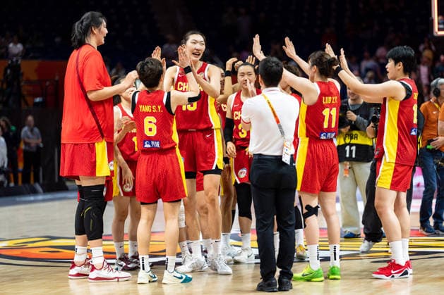 Chinese team celebrates after winning the game, GER, Puerto Rico vs. China, basketball, 2026 FIBA Women s World Cup, quarterfinal qualifier, September 9, 2026, Germany, Puerto Rico vs. China, Basketball, 2026 FIBA Women’s World Cup, Qualification for the quarterfinals, September 9, 2026, Berlin Copyright: xEibner-Pressefoto MaxxVincenx EP_MVN