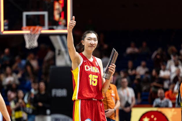 Xu Han (China), No. 15, celebrates after the game following a victory, GER, Puerto Rico vs. China, Basketball, FIBA Women’s World Cup 2026, Qualification for the Quarterfinals, September 9, 2026, Germany, Puerto Rico vs. China, Basketball, 2026 FIBA Women’s World Cup, Qualification for the quarterfinals, September 9, 2026, Berlin Copyright: xEibner-Pressefoto MaxxVincenx EP_MVN