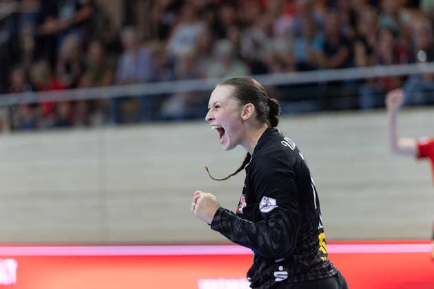 Goalkeeper Nicola Czaja Halle, 70, SV Union Halle Neustadt vs. HSG Blomberg Lippe, Women s Handball Bundesliga 1, Matchday 3 of the 2026–27 season, September 9, 2026, Halle SWH Arena, Saxony-Anhalt, Germany