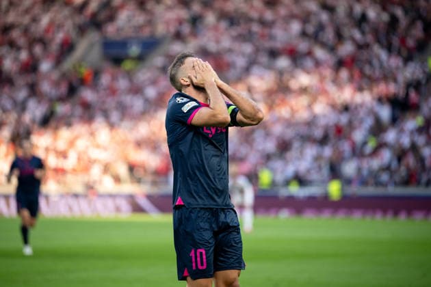 September 9, 2026, GER, Soccer, Men s, UEFA Champions League, Group Stage, Matchday 1, 2026–2027 Season, VfB Stuttgart vs. Viking Stavanger; Zlatko Tripic (Viking FK), No. 10, celebrates the goal that tied the game at 1–1, Stuttgart MHP Arena, Baden-Württemberg, Germany Copyright: xNordphoto Memmlerx