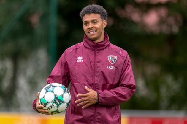 Ingolstadt Gerolfing, Germany, September 9, 2026; Friendly Match 2026–2027: FC Ingolstadt 04 II vs. German National Police Team; Pictured: Niklas Willi Sommer of FCI smiling on the field at Langer Stadium in Bavaria Copyright: xFotostandx xSchäferx