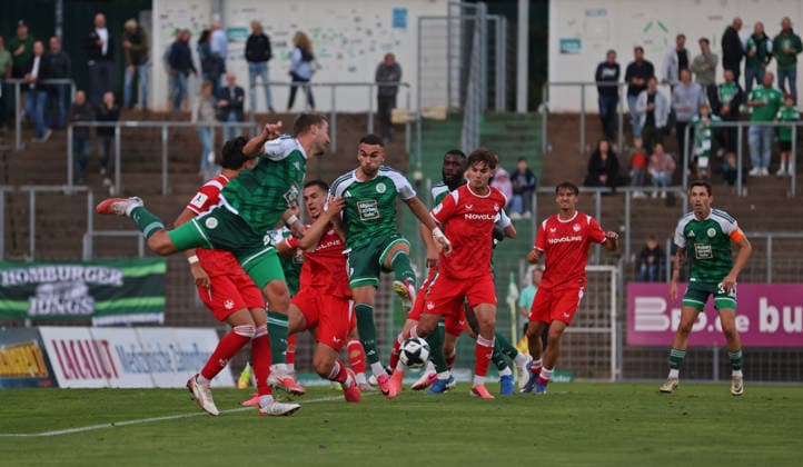 September 9, 2026, Soccer, Men s, Regionalliga Southwest, 2026–2027 Season, FC 08 Homburg 1 FC Kaiserslautern II, Emir Kuhinja FC 08 Homburg Neal Gibs 1 FC Kaiserslautern II Homburg Waldstadion Saarland Germany Copyright: xFabianxKleerx