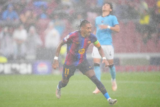 FC Barcelona, Barca v Feyenoord - UEFA Champions League 2026 27 League Phase MD1 Raphinha right winger of Barcelona and Brazil celebrates after scoring his sides first goal during the UEFA Champions League 2026 27 League Phase MD1 match between FC Barcelona and Feyenoord at Camp Nou on September 9, 2026 in Barcelona, Spain. Barcelona Spain  Copyright: xJosexBretonx originalFilename:bretonhernandez-fcbarcel260909_np8OP.jpg