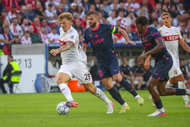 09 09 26 VfB Stuttgart vs. Viking Stavanger Germany, Stuttgart, 09 09 2026, Soccer, UEFA Champions League, 2026–2027 Season, VfB Stuttgart vs. Viking Stavanger Finn Jeltsch VfB Stuttgart