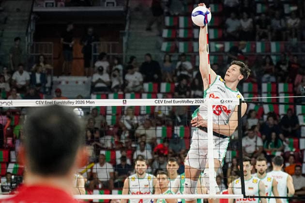 Volleyball - CEV EuroVolley 2026 Group B - Bulgaria vs North Macedonia - 09.09.2026 SOFIA, BULGARIA - September 9th: Denislav Bardarov, 19 of Bulgaria during CEV EuroVolley 2026, Group B match between Bulgaria vs North Macedonia at Arena 8888 on September 9th, 2026 in Sofia, Bulgaria. Copyright: xYulianxTodorovx