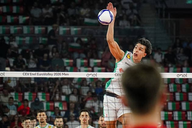 Volleyball - CEV EuroVolley 2026 Group B - Bulgaria vs North Macedonia - 09.09.2026 SOFIA, BULGARIA - September 9th: Simeon Nikolov, 1 of Bulgaria during CEV EuroVolley 2026, Group B match between Bulgaria vs North Macedonia at Arena 8888 on September 9th, 2026 in Sofia, Bulgaria. Copyright: xYulianxTodorovx