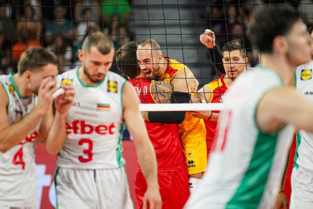 Volleyball - CEV EuroVolley 2026 Group B - Bulgaria vs North Macedonia - 09.09.2026 SOFIA, BULGARIA - September 9th: Filip Jovanov, 1 of Macedonia during CEV EuroVolley 2026, Group B match between Bulgaria vs North Macedonia at Arena 8888 on September 9th, 2026 in Sofia, Bulgaria. Copyright: xYulianxTodorovx
