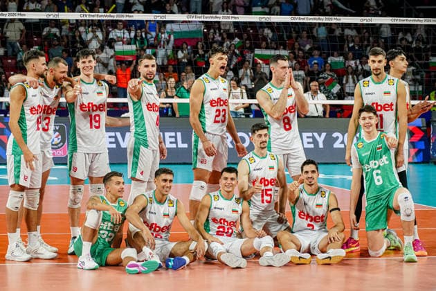 Volleyball - CEV EuroVolley 2026 Group B - Bulgaria vs North Macedonia - 09.09.2026 SOFIA, BULGARIA - September 9th: Team Bulgaria during CEV EuroVolley 2026, Group B match between Bulgaria vs North Macedonia at Arena 8888 on September 9th, 2026 in Sofia, Bulgaria. Copyright: xYulianxTodorovx