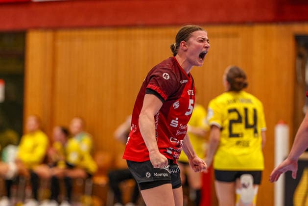 GER, Bensheim, HSG Bensheim Auerbach Flames vs. Borussia Dortmund, Alsco Women’s Handball Bundesliga, Handball, DHB, 2026–2027 Season, Weststadthalle Bensheim, Matchday 3 in Pictures: Isabell Hurst, Bensheim Flames Women’s Team 5, Goal, Celebration and Joy, Emotions. DFB and DFL regulations prohibit any use of photographs as image sequences and or quasi-video. September 9, 2026 Copyright: HMBxMedia HendrikxHamelau