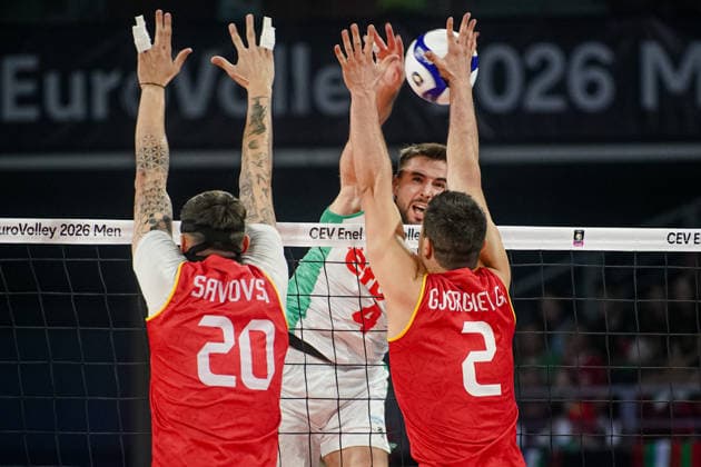 Volleyball - CEV EuroVolley 2026 Group B - Bulgaria vs North Macedonia - 09.09.2026 SOFIA, BULGARIA - September 9th: Martin Atanasov, 4 of Bulgaria during CEV EuroVolley 2026, Group B match between Bulgaria vs North Macedonia at Arena 8888 on September 9th, 2026 in Sofia, Bulgaria. Copyright: xYulianxTodorovx