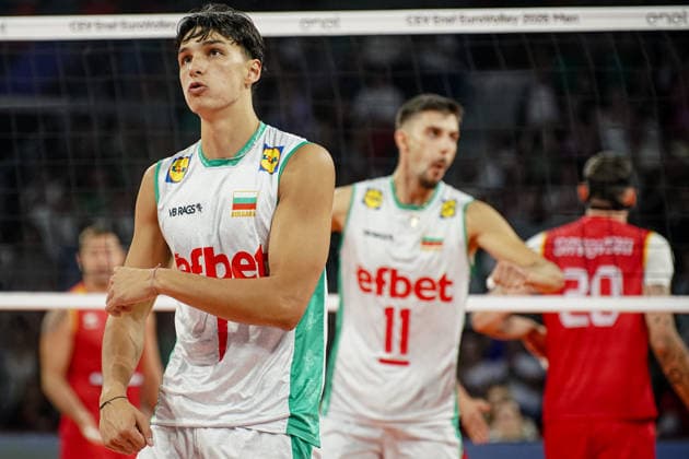 Volleyball - CEV EuroVolley 2026 Group B - Bulgaria vs North Macedonia - 09.09.2026 SOFIA, BULGARIA - September 9th: Simeon Nikolov, 1 of Bulgaria during CEV EuroVolley 2026, Group B match between Bulgaria vs North Macedonia at Arena 8888 on September 9th, 2026 in Sofia, Bulgaria. Copyright: xYulianxTodorovx