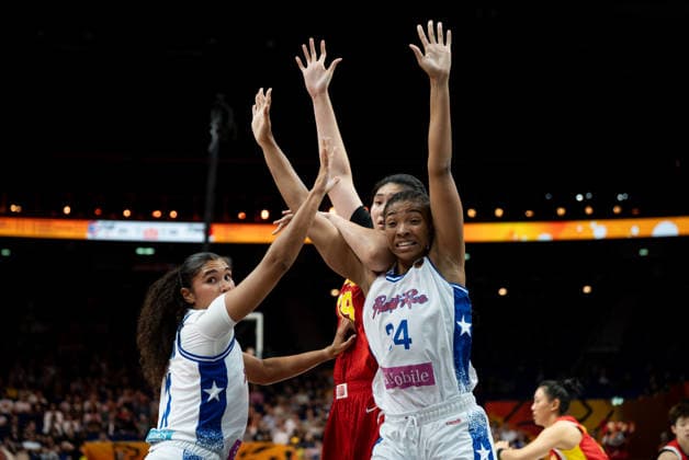 Puerto Rico V China: Qualification To Quarter-Finals - FIBA Women s Basketball World Cup Germany 2026 Imani McGee-Stafford and Zhang Ziyu play during the quarterfinals match between Puerto Rico and China at the FIBA Women s Basketball World Cup 2026 in Berlin, Germany, on September 9, 2026. Berlin Germany  Copyright: xMarcinxGolbax originalFilename:golba-puertori260909_npJGX.jpg