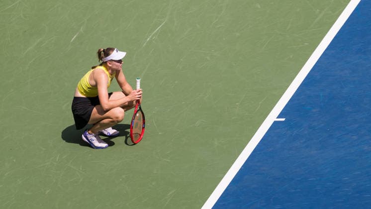 September 9, 2026: Elena Rybakina (KAZ) in action against Qinwen Zheng (CHN) during their Quarterfinal match at the US Open on September 9, 2026, held at the USTA Billie Jean King National Tennis Center in New York City. CSM New York City USA - ZUMAc04_ 20260909_zma_c04_017 Copyright: xBerniexHaleyx