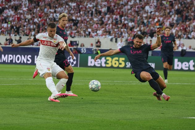 09 09 26 VfB Stuttgart vs. Viking Stavanger, Germany, Stuttgart, 09 09 2026, Soccer, UEFA Champions League, 2026–2027 season, VfB Stuttgart vs. Viking Stavanger 2–1 Ermedin Demirovic, left, VfB