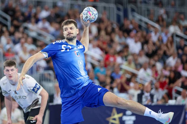 HC Zagreb v RK Celje Pivovarna Lasko - EHF Champions League Men Group Phase - Group C ZAGREB, CROATIA - SEPTEMBER 9: Filip Glavas of HC Zagreb in action during the EHF Champions League Men Group Phase match between HC Zagreb and RK Celje Pivovarna Lasko at Arena Zagreb on September 9, 2026 in Zagreb, Croatia.  MatijaxHabljak PIXSELL