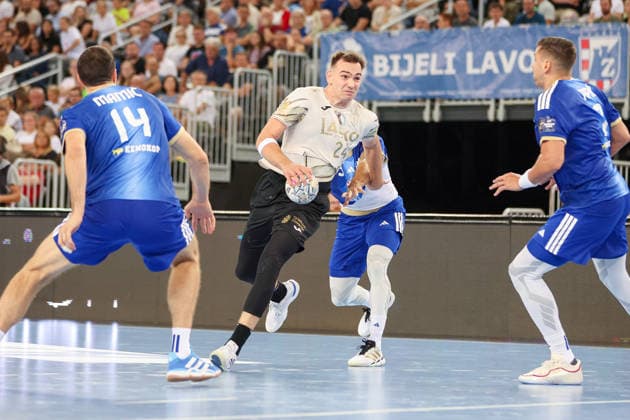 HC Zagreb v RK Celje Pivovarna Lasko - EHF Champions League Men Group Phase - Group C ZAGREB, CROATIA - SEPTEMBER 9: Uros Milicevic of RK Celje in action during the EHF Champions League Men Group Phase match between HC Zagreb and RK Celje Pivovarna Lasko at Arena Zagreb on September 9, 2026 in Zagreb, Croatia.  MatijaxHabljak PIXSELL