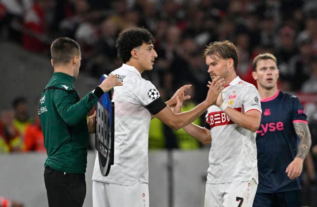Substitution: Ameen Al Dakhil (VfB Stuttgart 02) replaces Maximilian Mittelstaedt (VfB Stuttgart 07) Champions League: VfB Stuttgart vs. Viking FK Stavanger, September 9, 2026 DFL regulations prohibit any use of photographsRAPHS AS IMAGE SEQUENCES AND OR QUASI-VIDEO Champions League: VfB Stuttgart vs. Viking FK Stavanger