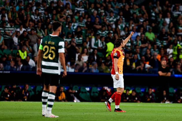 Estadio Jose Alvalde Yunus Akgun forward of Galatasaray celebrates after scoring the team s first goal during the UEFA Champions League 2025 26 League Phase MD1 match between Sporting CP and Galatasaray at Estadio JosÃ Alvalade on September 9, 2026 in Lisbon, Portugal. UEFA Champions League 2026 27 - Sporting CP vs Galatasaray (Valter Gouveia SPP) Copyright: xValterxGouveia SPPx spp-en-VaGo-VG_L0958