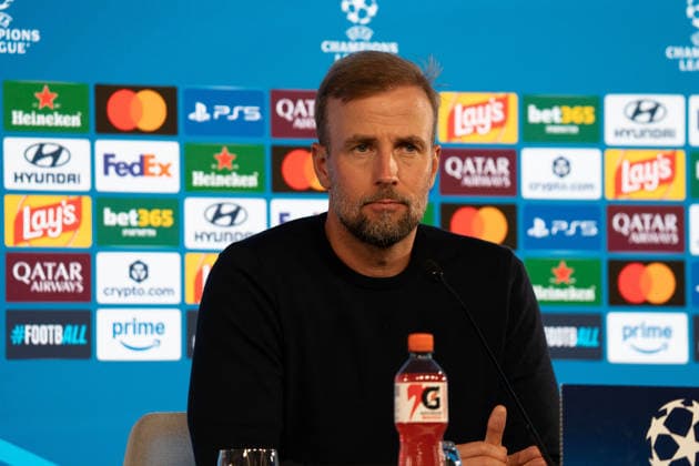 Press Conference with Sebastian Hoeneß, VfB Stuttgart Coach, GER, VfB Stuttgart vs. Viking FK Stavanger, Soccer, UEFA Champions League, Matchday 1, 2026–2027 Season, September 9, 2026, GER, VfB Stuttgart vs. Viking FK Stavanger, Soccer, UEFA Champions League, Matchday 1, 2026–2027 Season, September 9, 2026, Stuttgart Copyright: xEibner-Pressefoto EdwardxCheungx EP_ECG