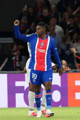 FOOTBALL : Paris Saint Germain Vs SK Slovan Bratislava - Ligue des Champions - 09 09 2026 Joie sur le 1er but de Ousmane Dembele (Paris Saint Germain) ParisFrance  Copyright: xMichaelxBaucherx