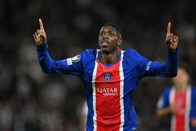PSG v SK Slovan Bratislava - UEFA Champions League PARIS, FRANCE - SEPTEMBER 9: Paris Saint-Germain’s Ousmane Dembele (10) celebrates after scoring a goal during the UEFA Champions League match between Paris Saint-Germain and SK Slovan Bratislava at Parc des Princes in Paris, France, on September 9, 2026. Mustafa Yalcin Anadolu Ile-de-France France. Editorial use only. Please get in touch for any other usage.  Copyright: x2026xAnadoluxMustafaxYalcinx