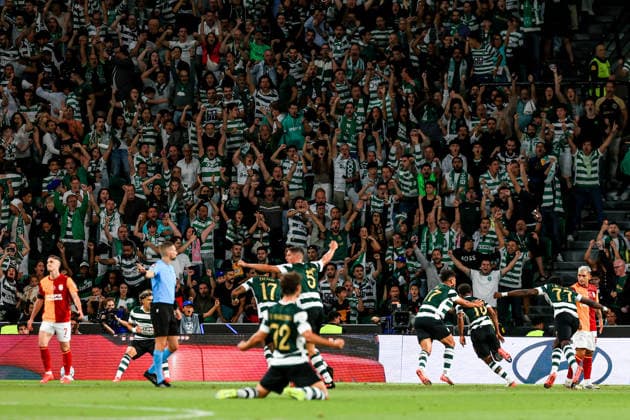Estadio Jose Alvalde Geny Catamo forward of Sporting CP celebrates after scoring the team s first goal during the UEFA Champions League 2025 26 League Phase MD1 match between Sporting CP and Galatasaray at Estadio JosÃ Alvalade on September 9, 2026 in Lisbon, Portugal. UEFA Champions League 2026 27 - Sporting CP vs Galatasaray (Valter Gouveia SPP) Copyright: xValterxGouveia SPPx spp-en-VaGo-VG_L1004