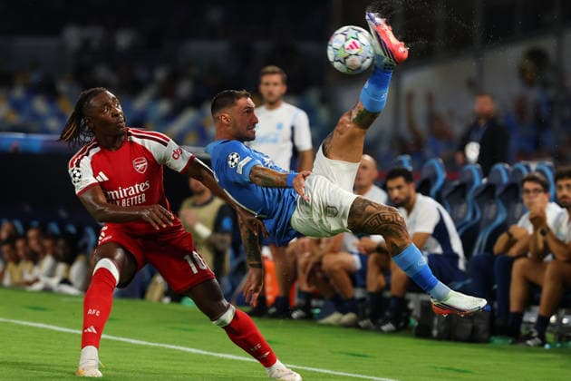 Napoli™s Matteo Politano during the UEFA Champions League football match between Napoli vs Arsenal - Champions League 2026 2027 - Diego Armando Maradona stadium September 9, 2026 Naples, Italy soccer  Copyright: xAlessandroxGarofalo LaPressex