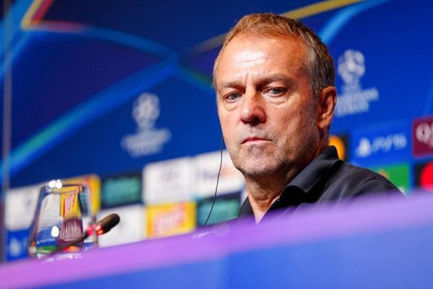 BARCELONA , 09-09-2026 , Spotify Camp Nou , season 2026 2027 , UEFA Champions League football , match between FC Barcelona, Barca and Feyenoord Rotterdam , picture shows FC Barcelona trainer coach Hansi Flick Barcelona - Feyenoord  x206782203x Copyright: